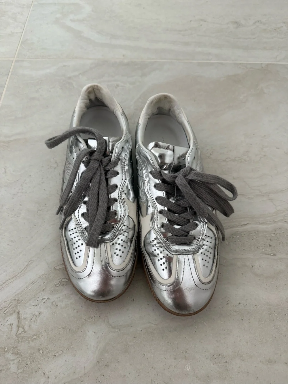 Silver metallic ALOHAS sneakers